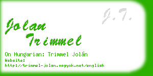 jolan trimmel business card